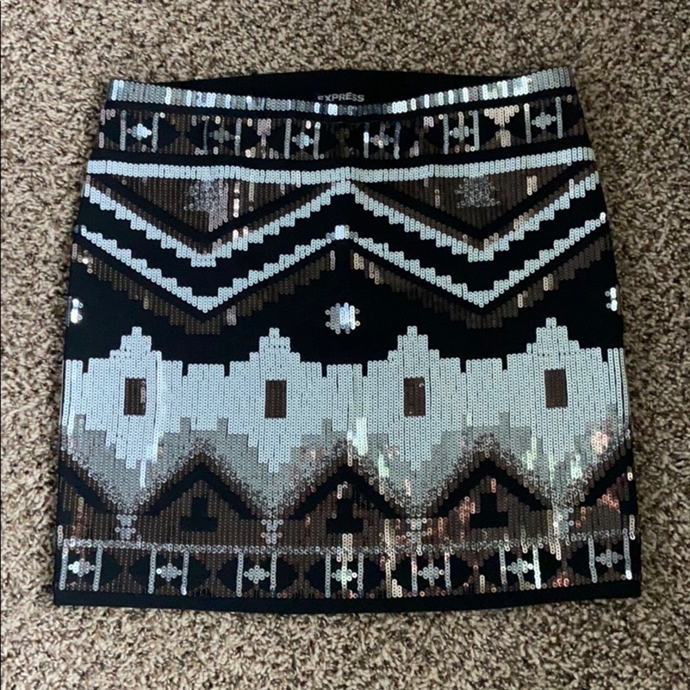Express Sequin Skirt